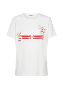 Only, Damen Shirt, Pink / Weiß