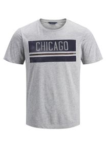Jack & Jones JACK & JONES, Herren T-Shirt, Graumeliert / Schwarz