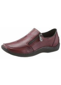 Rieker, Damen Slipper, Bordeaux / Schwarzmeliert