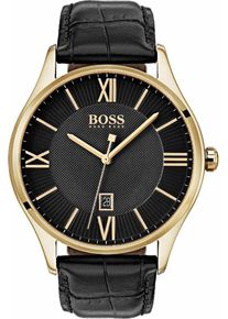 BOSS, Herren Armbanduhr, Gold / Schwarz