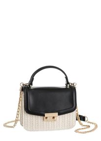 Laura Scott, Damen Umh&auml;ngetasche, Beige / Gold / Schwarz