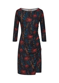 Cartoon, Damen Kleid, Petrol / Rot / Schwarz