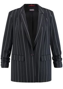SAMOON, Damen Blazer, Nachtblau / Weiß