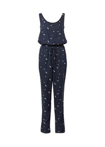 Tom Tailor Denim, Damen Jumpsuit, Nachtblau / Rot / Wei&szlig;