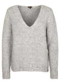 True Religion, Damen Grobstrickpullover, Grau