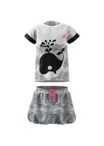 adidas Performance, M&auml;dchen Baby Sommer Set: T-Shirt + Rock f&uuml;r M&auml;dchen, Grau / Wei&szlig;