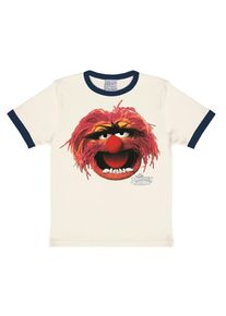 logoshirt, T-Shirt Das Tier - Animal - Portrait, Rot / Wei&szlig;
