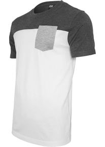 Urban Classics, Herren Tee, Graumeliert / Schwarz / Weiß