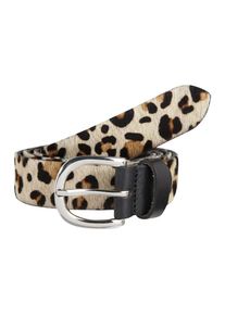 Vanzetti, Damen Gürtel im Leoparden-Design 3.0cm, Creme / Braun