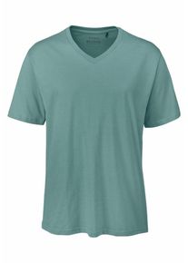 Schiesser, Herren T-Shirt mit V-Neck, Opal