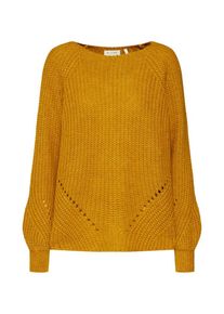 Rich & Royal Rich & Royal, Damen Strickpullover 'Crew Neck', Senf