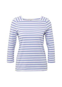 Tom Tailor Denim, Damen T-Shirt, Rauchblau / Wei&szlig;