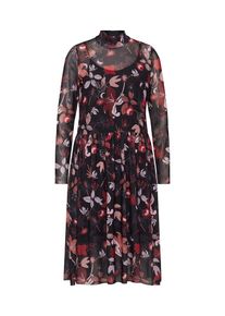 Pieces, Damen Kleid, Pastellrot / Schwarz