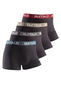 Buffalo, Herren Boxer unifarbene Retro Pants, Schwarz