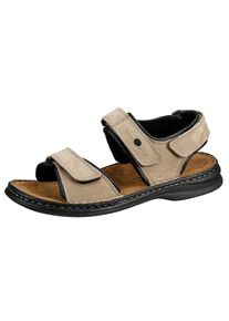 Josef Seibel, Herren Sandalen 'Rafe', Hellbeige / Schwarz / Naturwei&szlig;