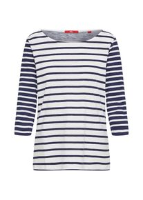 s.Oliver RED LABEL, Damen T Shirt, Blau / Naturweiß