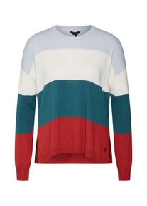 Pepe Jeans, Damen Pullover 'MAYAS', Hellblau / Petrol / Rot / Weiß