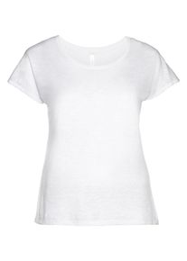 sheego Casual, Damen sheego Basic Oversize-Shirt, Weiß