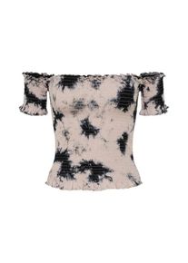 Review, Damen Shirt 'SMOCKCAR BATIK', Rosa / Schwarz