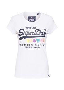 Superdry, Damen T-Shirt, Blau / Weiß