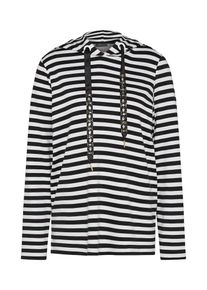 Street One, Damen Sweatshirt, Schwarz / Wei&szlig;