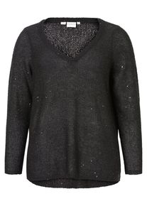 JUNAROSE, Damen Pullover, Schwarz
