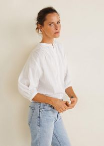 Mango, Damen Bluse 'Georgi-A', Weiß
