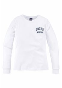 Arizona, M&auml;dchen Langarmshirt, Wei&szlig;