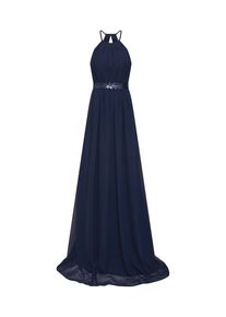 STAR NIGHT, Damen Abendkleid 'long dress chiffon & sequins', Navy