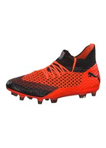 Puma, Herren Fußballschuhe 'FUTURE 2.1 NETFIT FG/AG', Orangerot / Schwarz