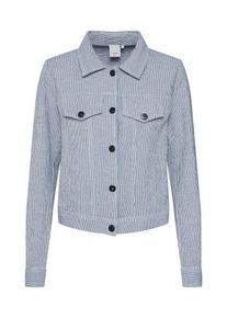 Ichi, Damen Jacke 'IHHALLI JA', Blau / Weiß