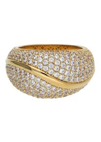 Esprit, Damen Fingerring Atropia ESRG02844B mit Zirkonia-Steinbesatz, Gold