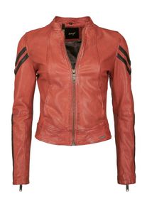 Maze, Damen Lederjacke 'Powers', Rot / Schwarz
