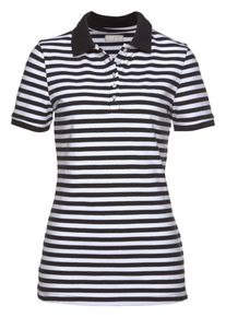 Cheer, Damen Poloshirt, Schwarz / Weiß