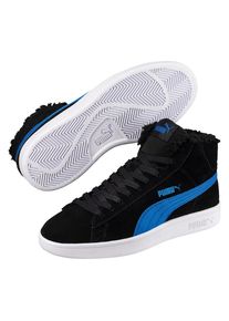 Puma, Sneakers 'High Smash v2 Mid Fur Jr', Blau / Schwarz / Wei&szlig;