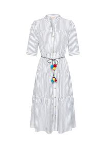 Funky Buddha, Damen Kleid, Blau / Weiß