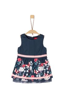 s.Oliver Junior, Mädchen Kleid, Kobaltblau / Pitaya / Altrosa