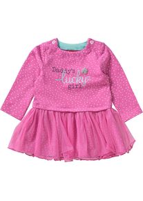 s.Oliver Junior, M&auml;dchen Baby Kleid mit T&uuml;llrock und Glitzer, T&uuml;rkis / Pink / Schwarz / Wei&szlig;