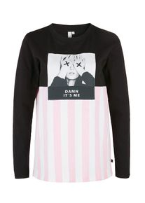 Q/S Designed By, Damen Shirt, Rosa / Schwarz / Weiß