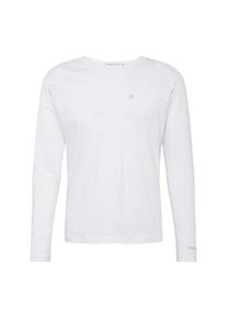 Calvin Klein Jeans, Damen Shirt 'CKJ EMBROIDERY LS REG TEE', Weiß