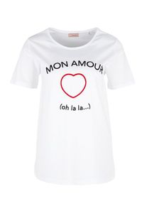 TRIANGLE, Damen T-Shirt, Feuerrot / Schwarz / Wei&szlig;