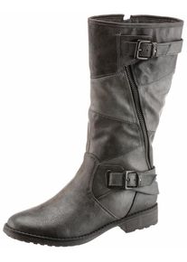 Mustang, Damen Shoes Stiefel, Grau / Dunkelgrau
