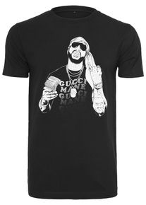 Mister Tee, Herren Tee 'Gucci Mane Money', Schwarz / Weiß