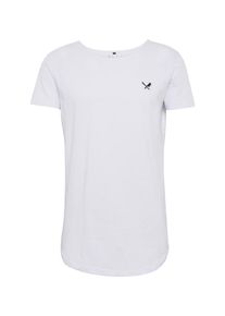 Distortedpeople, Herren T-Shirt 'Cutted Neck Team Oversized', Schwarz / Weiß