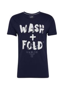 Tom Tailor Denim, Herren T-Shirt, Dunkelblau / Wei&szlig;
