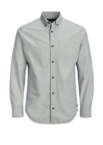 Jack & Jones JACK & JONES, Herren Hemd, Hellgrau / Weißmeliert