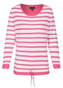 Daniel Hechter, Damen Pullover, Pink / Wei&szlig;