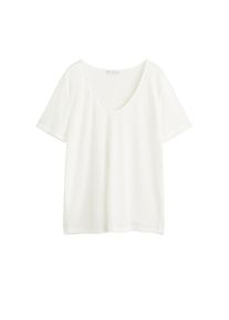 Violeta by Mango, Damen T-shirt 'Cala', Weiß