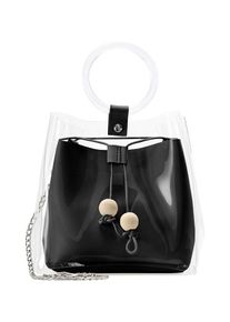 Apart, Damen Handtasche, Schwarz / Transparent