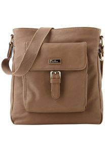 Tom Tailor, Damen Umhängetasche, Beige / Silber